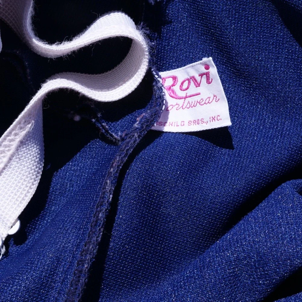 Cute vintage 70s Rovi Sportswear embroidered two piece swim‎ suit